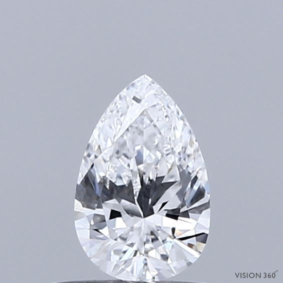 0.42 Carat Pear Lab Grown Diamond, Very Good Polish, D Color, VVS1 Clarity