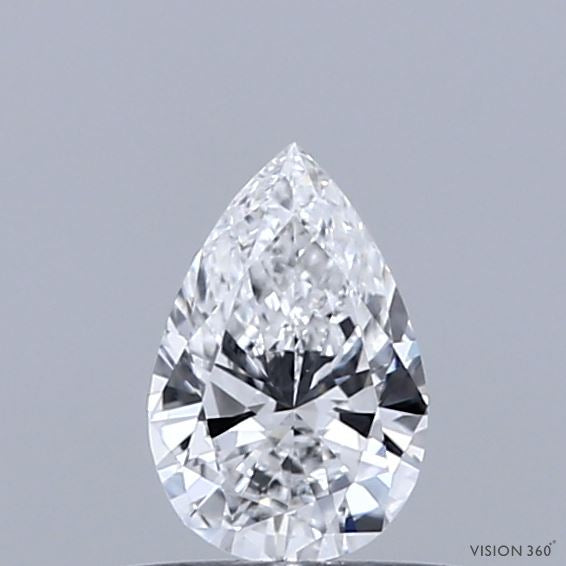 0.42 Carat Pear Lab Grown Diamond, Very Good Polish, E Color, VVS2 Clarity