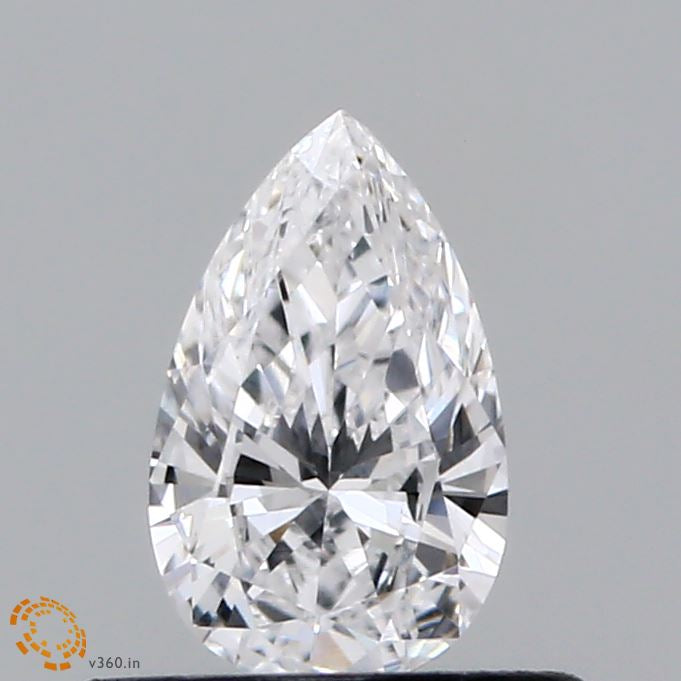 0.44 Carat Pear Lab Grown Diamond, Very Good Polish, D Color, VVS2 Clarity