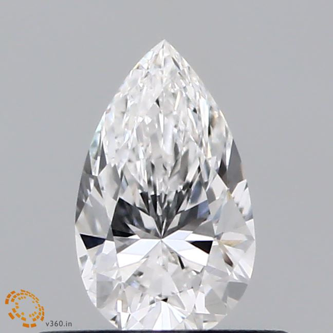 0.45 Carat Pear Lab Grown Diamond, Very Good Polish, E Color, VVS2 Clarity