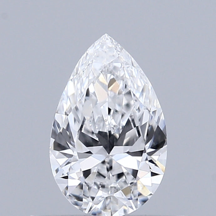 0.46 Carat Pear Lab Grown Diamond, Very Good Polish, D Color, VVS2 Clarity