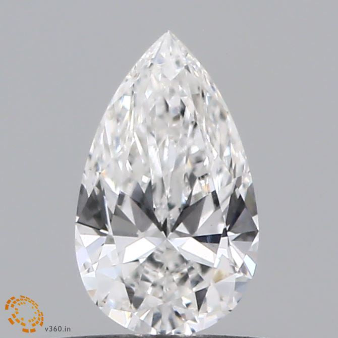 0.46 Carat Pear Lab Grown Diamond, Very Good Polish, E Color, VS1 Clarity