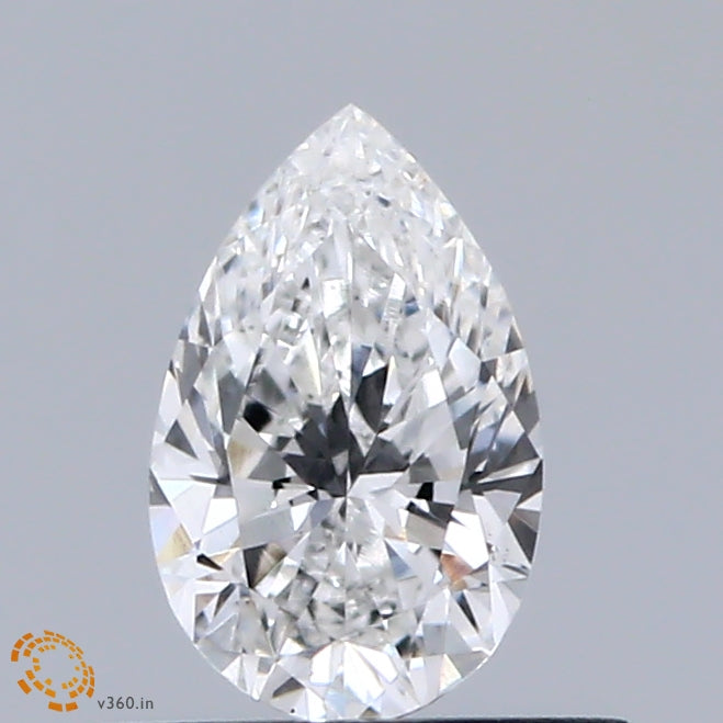 0.47 Carat Pear Lab Grown Diamond, Very Good Polish, E Color, VS1 Clarity