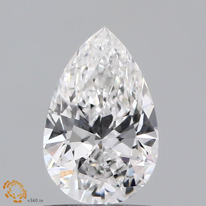 0.48 Carat Pear Lab Grown Diamond, Very Good Polish, E Color, VS1 Clarity