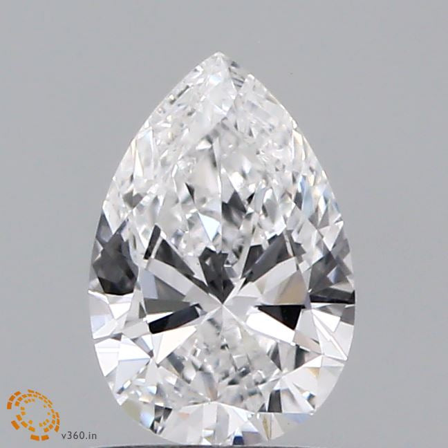 0.48 Carat Pear Lab Grown Diamond, Very Good Polish, E Color, VS1 Clarity