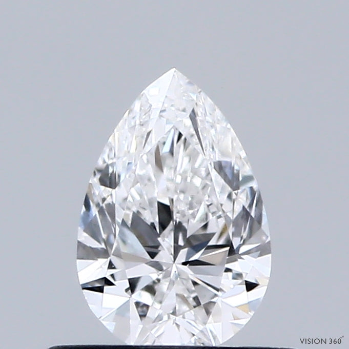 0.49 Carat Pear Lab Grown Diamond, Very Good Polish, D Color, VS1 Clarity