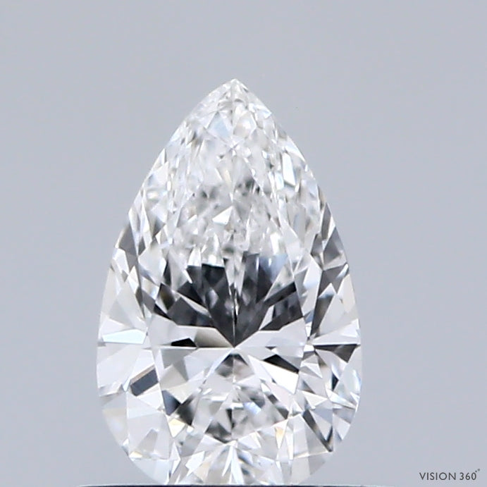 0.49 Carat Pear Lab Grown Diamond, Very Good Polish, E Color, VS1 Clarity