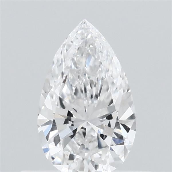 0.49 Carat Pear Lab Grown Diamond, Very Good Polish, E Color, VVS2 Clarity