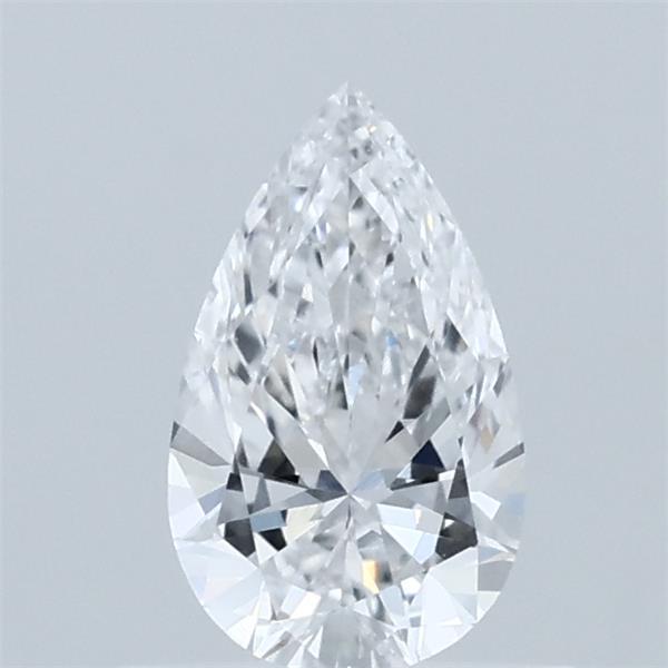 0.54 Carat Pear Lab Grown Diamond, Very Good Polish, D Color, VVS2 Clarity