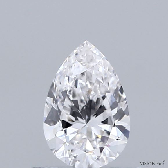 0.56 Carat Pear Lab Grown Diamond, Very Good Polish, F Color, VS2 Clarity