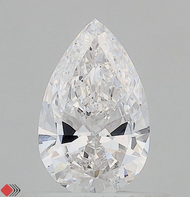 0.57 Carat Pear Lab Grown Diamond, Very Good Polish, D Color, VS1 Clarity