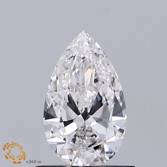 0.61 Carat Pear Lab Grown Diamond, Very Good Polish, F Color, VS1 Clarity