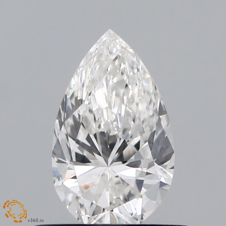 0.61 Carat Pear Lab Grown Diamond, Very Good Polish, F Color, VVS2 Clarity