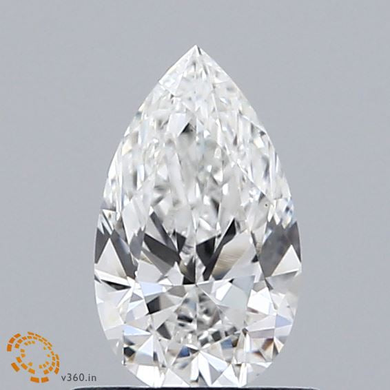 0.62 Carat Pear Lab Grown Diamond, Very Good Polish, E Color, VS1 Clarity