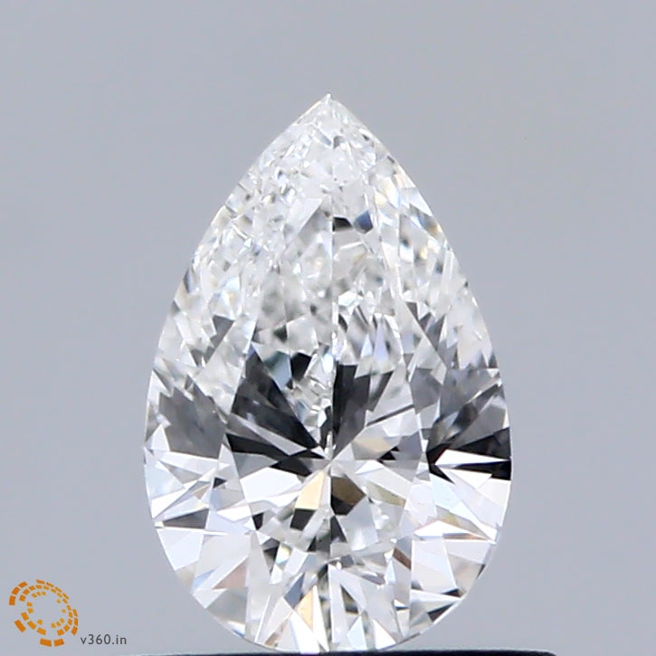 0.63 Carat Pear Lab Grown Diamond, Very Good Polish, E Color, VS1 Clarity