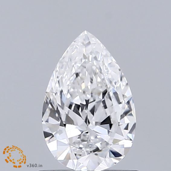 0.67 Carat Pear Lab Grown Diamond, Very Good Polish, E Color, VVS2 Clarity