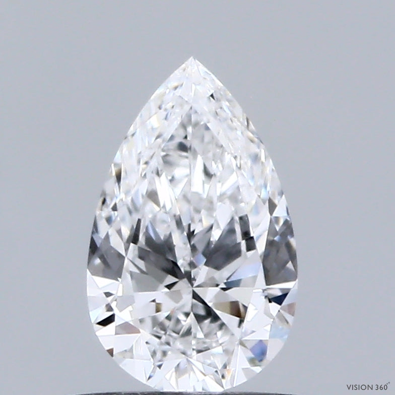 0.72 Carat Pear Lab Grown Diamond, Very Good Polish, D Color, VVS2 Clarity