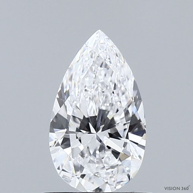 0.82 Carat Pear Lab Grown Diamond, Very Good Polish, D Color, VS1 Clarity
