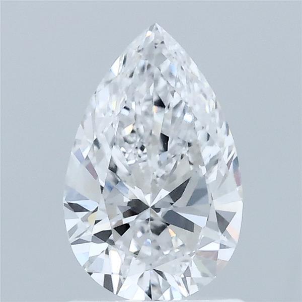 1.00 Carat Pear Lab Grown Diamond, Very Good Polish, D Color, VVS2 Clarity