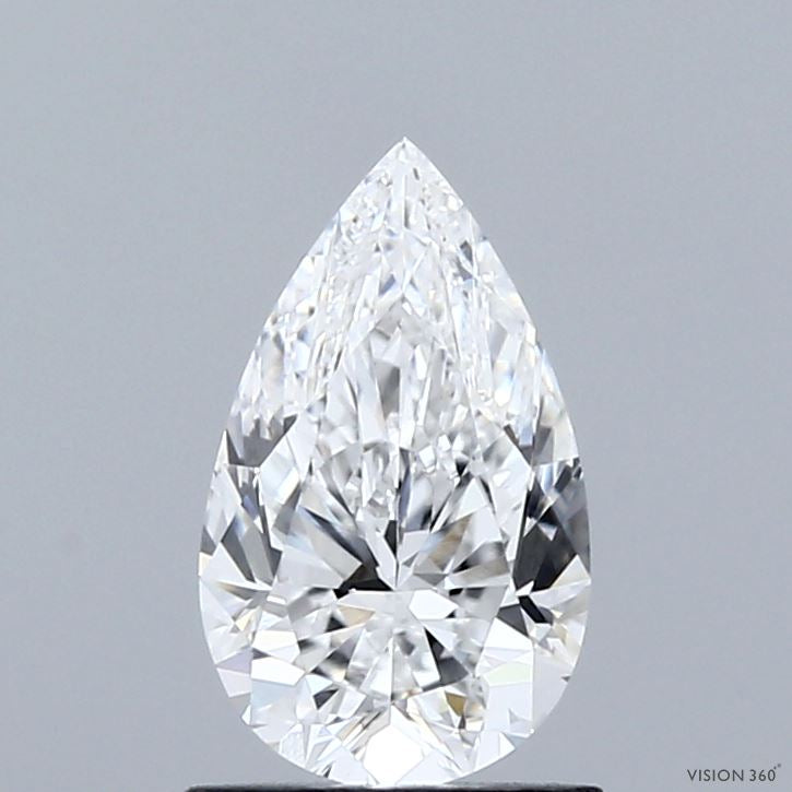 1.09 Carat Pear Lab Grown Diamond, Excellent Polish, D Color, VVS2 Clarity