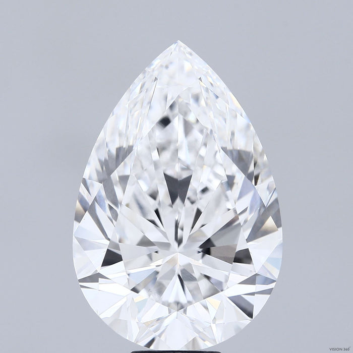 12.53 Carat Pear Lab Grown Diamond, Excellent Polish, E Color, VVS2 Clarity
