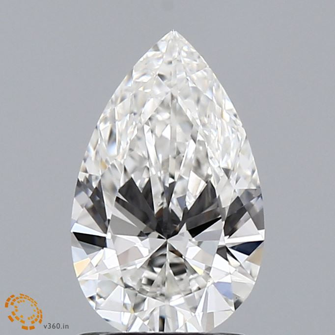 1.28 Carat Pear Lab Grown Diamond, Excellent Cut, F Color, VS1 Clarity