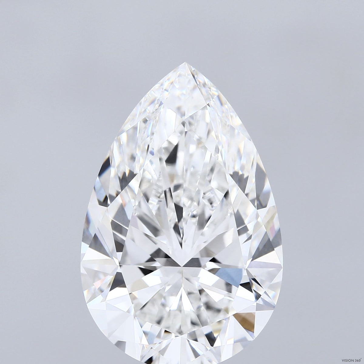 14.51 Carat Pear Lab Grown Diamond, Excellent Polish, F Color, VVS2 Clarity
