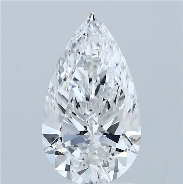 1.50 Carat Pear Lab Grown Diamond, Excellent Polish, E Color, VVS2 Clarity