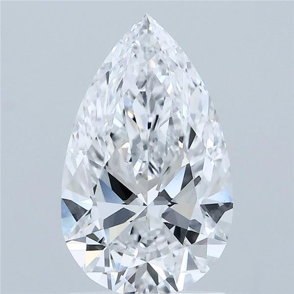 1.52 Carat Pear Lab Grown Diamond, Excellent Polish, D Color, VVS2 Clarity