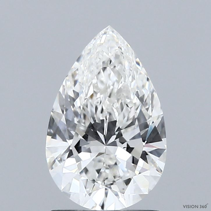 1.53 Carat Pear Lab Grown Diamond, Excellent Polish, F Color, VVS2 Clarity