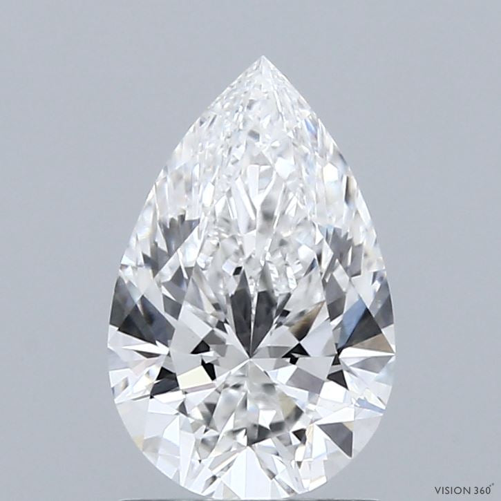 1.55 Carat Pear Lab Grown Diamond, Excellent Polish, E Color, VVS2 Clarity
