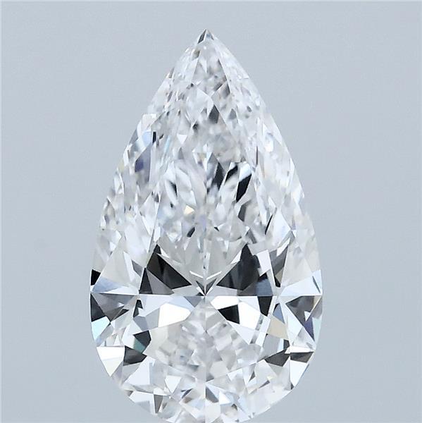 1.88 Carat Pear Lab Grown Diamond, Excellent Polish, D Color, VVS1 Clarity
