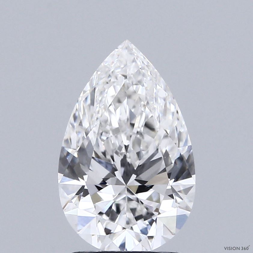 1.89 Carat Pear Lab Grown Diamond, Excellent Polish, E Color, VVS2 Clarity