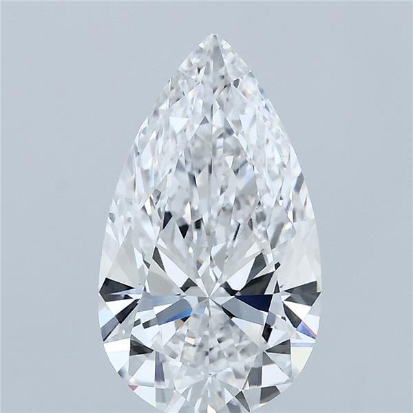 2.05 Carat Pear Lab Grown Diamond, Excellent Polish, D Color, VVS1 Clarity