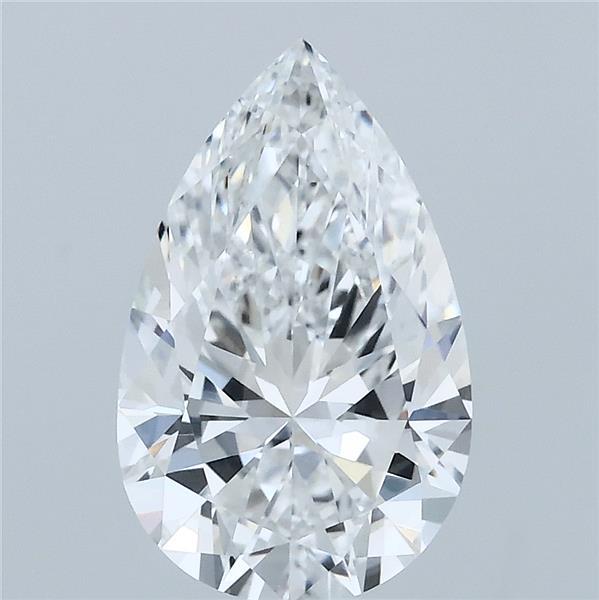 2.28 Carat Pear Lab Grown Diamond, Excellent Polish, E Color, VVS2 Clarity