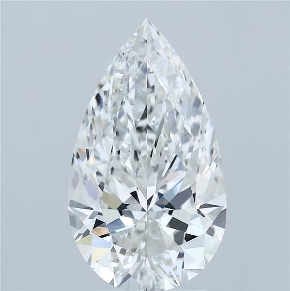 2.33 Carat Pear Lab Grown Diamond, Excellent Polish, F Color, VVS2 Clarity