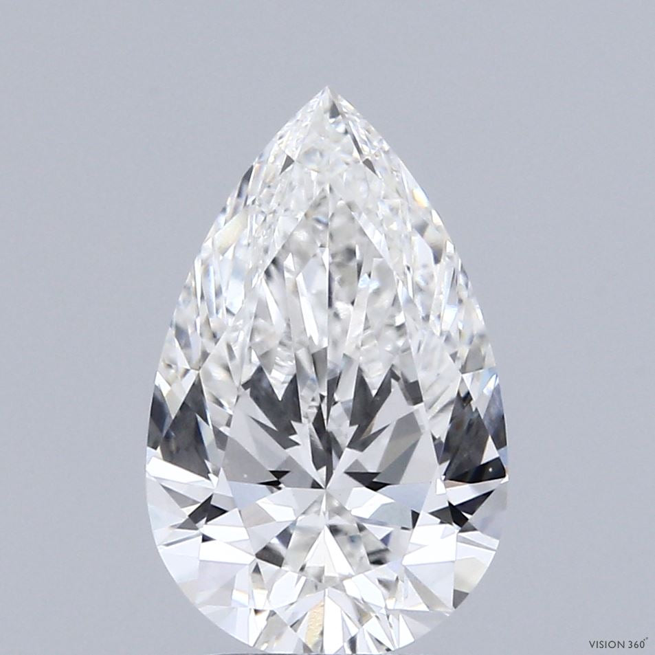 3.01 Carat Pear Lab Grown Diamond, Excellent Polish, F Color, VVS2 Clarity