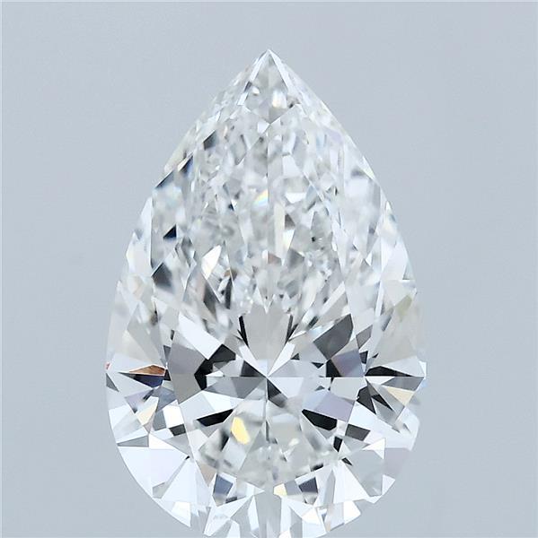 3.02 Carat Pear Lab Grown Diamond, Excellent Polish, E Color, VVS1 Clarity