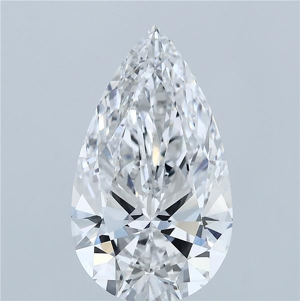 3.05 Carat Pear Lab Grown Diamond, Excellent Polish, F Color, VVS2 Clarity