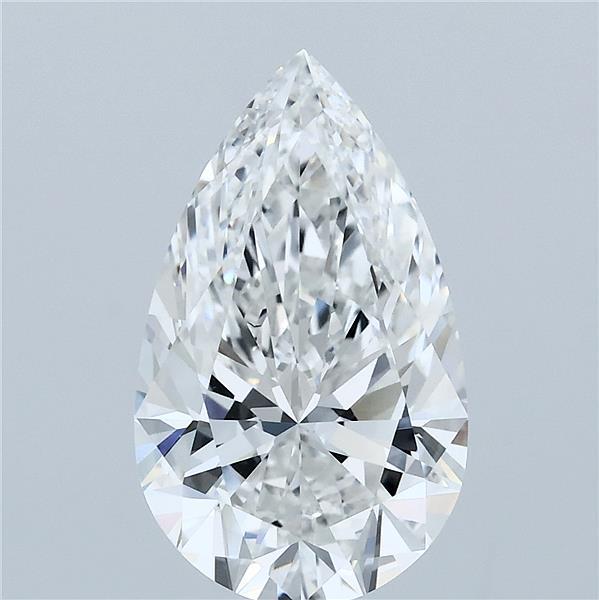 3.50 Carat Pear Lab Grown Diamond, Excellent Polish, F Color, VVS2 Clarity