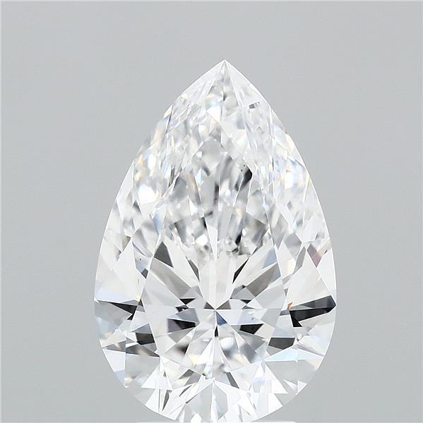 3.55 Carat Pear Lab Grown Diamond, Excellent Polish, D Color, VS1 Clarity