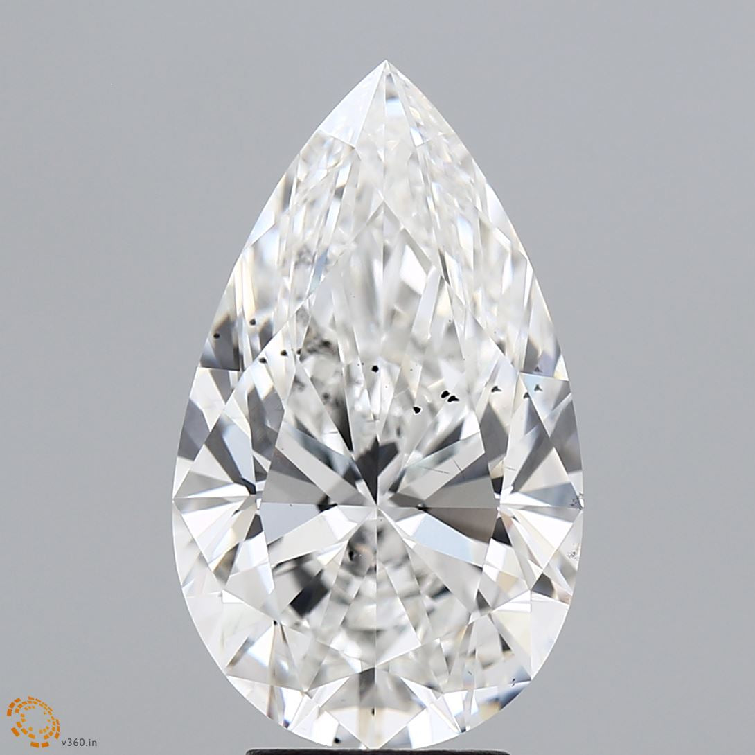 5.02 Carat Pear Lab Grown Diamond, Excellent Polish, F Color, SI1 Clarity