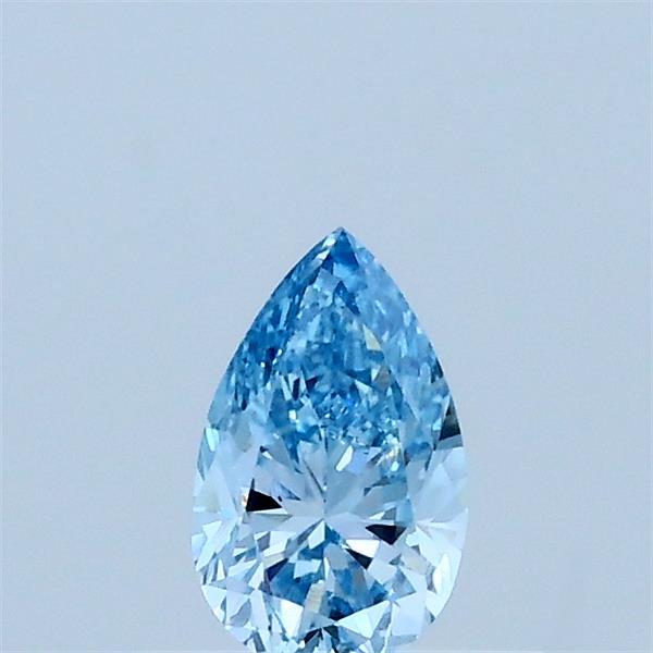 0.30 Carat Pear Lab Grown Diamond, Fancy Vivid Blue Color, VVS1 Clarity