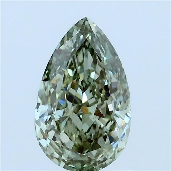 1.01 Carat Pear Lab Grown Diamond, Fancy Intense Green Color, VS1 Clarity