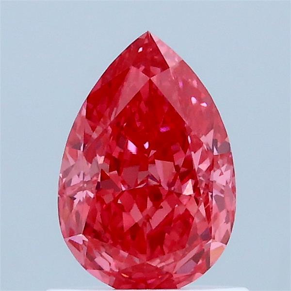 1.02 Carat Pear Lab Grown Diamond, Fancy Vivid Pink Color, VVS2 Clarity