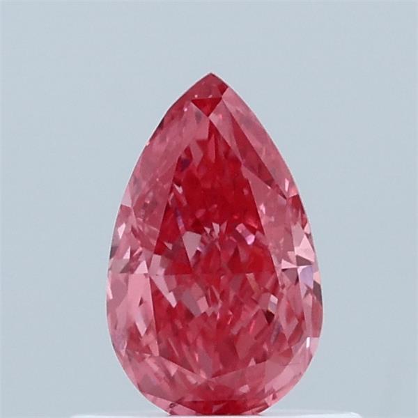 0.62 Carat Pear Lab Grown Diamond, Fancy Vivid Pink Color, VS1 Clarity