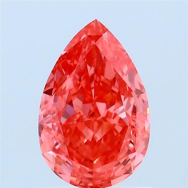 1.10 Carat Pear Lab Grown Diamond, Fancy Vivid Pink Color, VVS2 Clarity