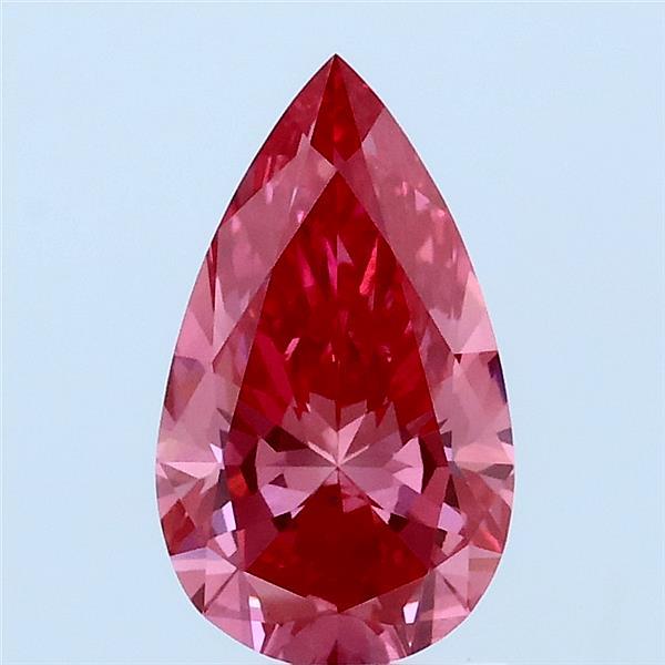 1.19 Carat Pear Lab Grown Diamond, Fancy Vivid Pink Color, VS1 Clarity