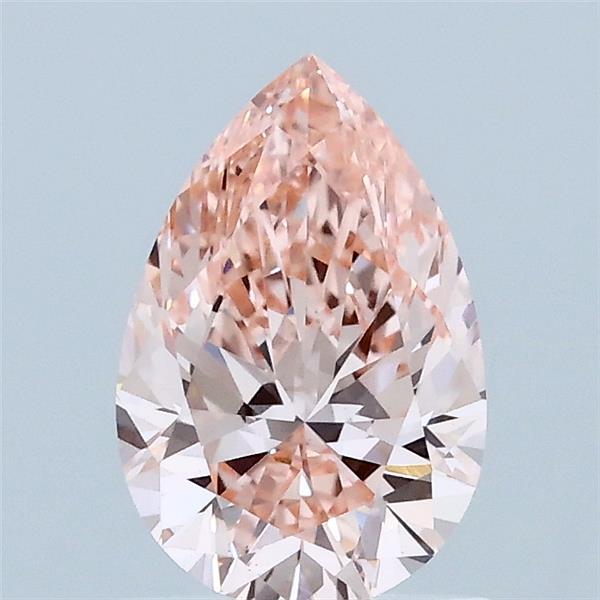 1.09 Carat Pear Lab Grown Diamond, Fancy Intense Pink Color, VS1 Clarity