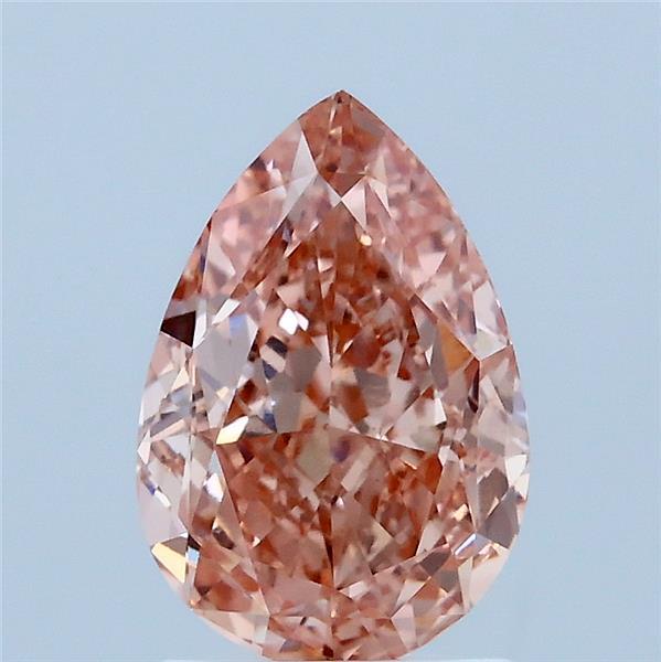 2.05 Carat Pear Lab Grown Diamond, Fancy Vivid Pink Color, VVS2 Clarity